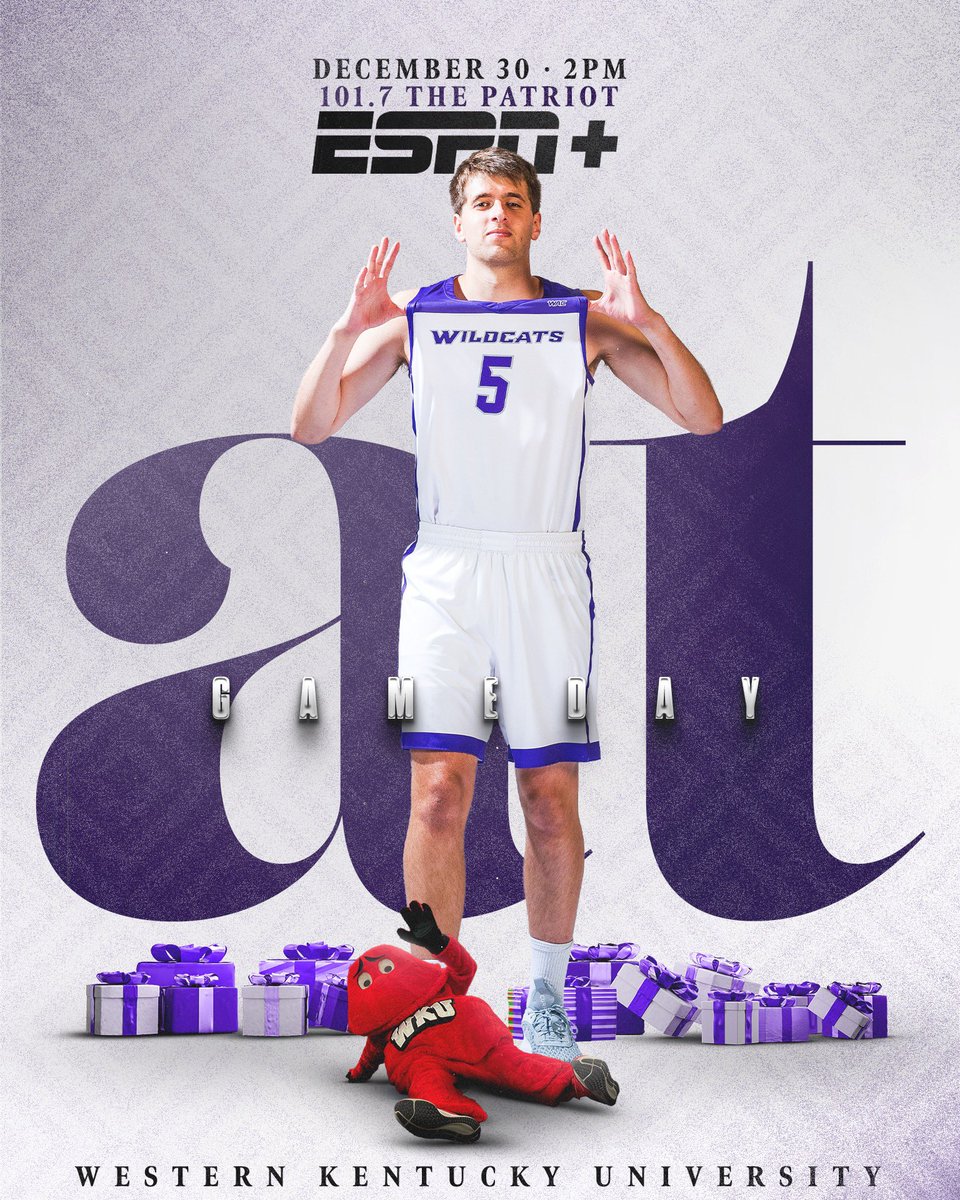 Gameday is BACK!! 😏

🆚: WKU
📍: E.A. Diddle Arena 
⏰: 2:00 P.M. (CT)
🎥: tinyurl.com/4kctvynz 
📻: tinyurl.com/2jxkmkue 
📊: tinyurl.com/5n7jzapp 
🎟️: tinyurl.com/42p66mdf 
🗞️: tinyurl.com/2exfs39p 

#BeDifferent | #GoWildcats