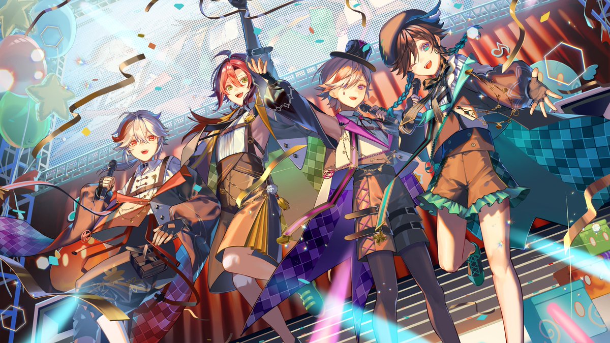 ImveryfineThx's tweet photo. HoYoFair2024 New Yearの番組、[Travel to Your World]に参加させていただきました！
万葉、平蔵、リネ、ウェンティのアイドル衣装イラスト担当しています！　皆様良いお年を〜🌟
【URL】https://t.co/lqDTo749pB

#HoYoFair2024 #HoYoFair #GenshinImpact  @HoYoFair_0 https://t.co/s2sc53T5w3