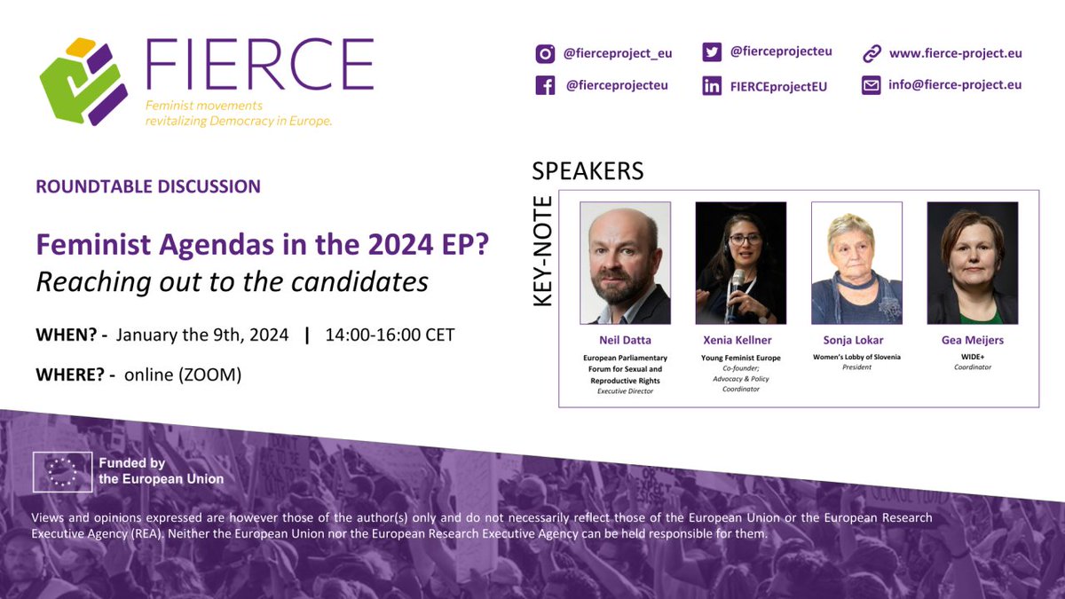 Wishes for a new year of #justice and #peace!
Join us on 9th January to kickstart co-creating the <a href="/Fierceprojecteu/">FIERCE</a> #feminist #campaign towards the next #EP #Elections2024  register here: tinyurl.com/yskzvbnc
