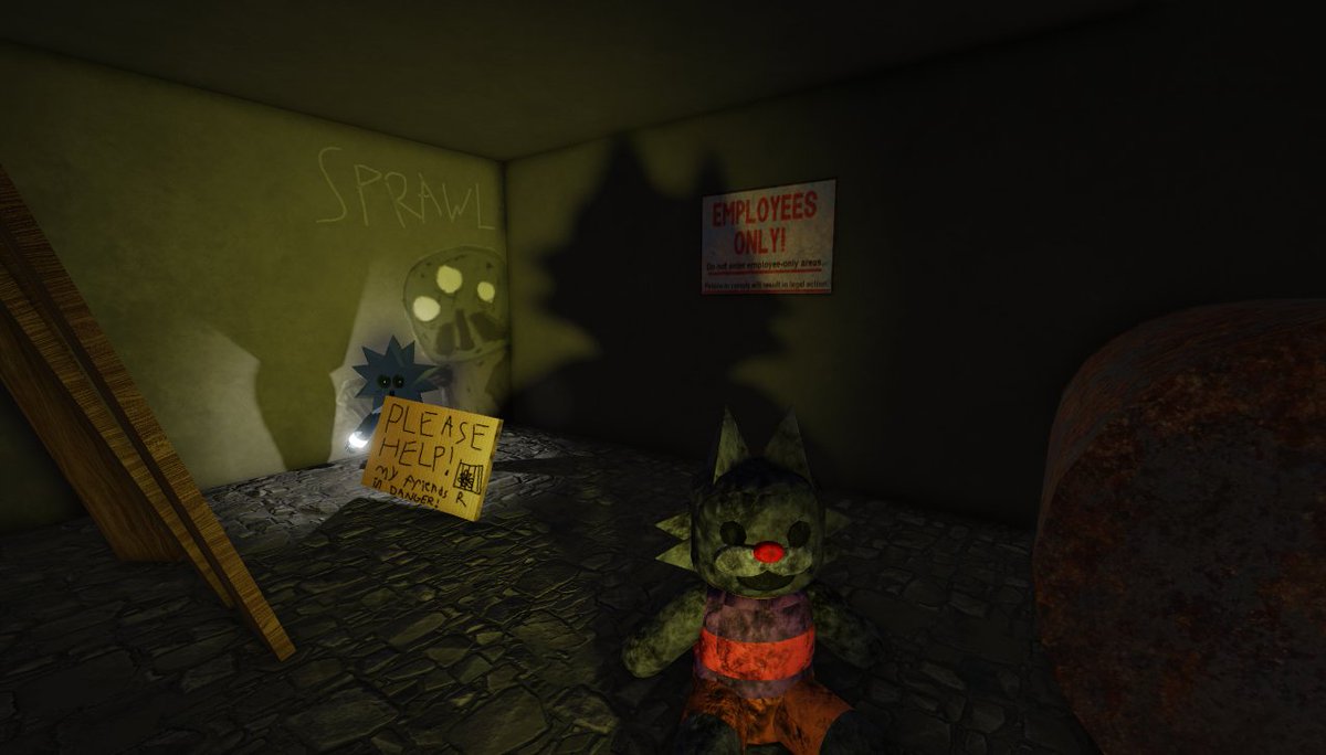 DarnDangDevelop's tweet photo. The game has you, an overly curious bystander, sticking your nose a bit too deep into the construction site of the new Shopping Mall in-town, and you end up trapped somewhere you certainly shouldn't be.

You've disturbed something, and it wants to capture you, find an exit, FAST! https://t.co/21sReXnyXm
