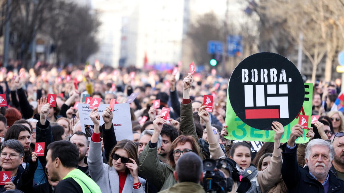 Thousands protest in Belgrade in biggest rally yet against alleged electoral fraud ➡️ go.france24.com/dQJ