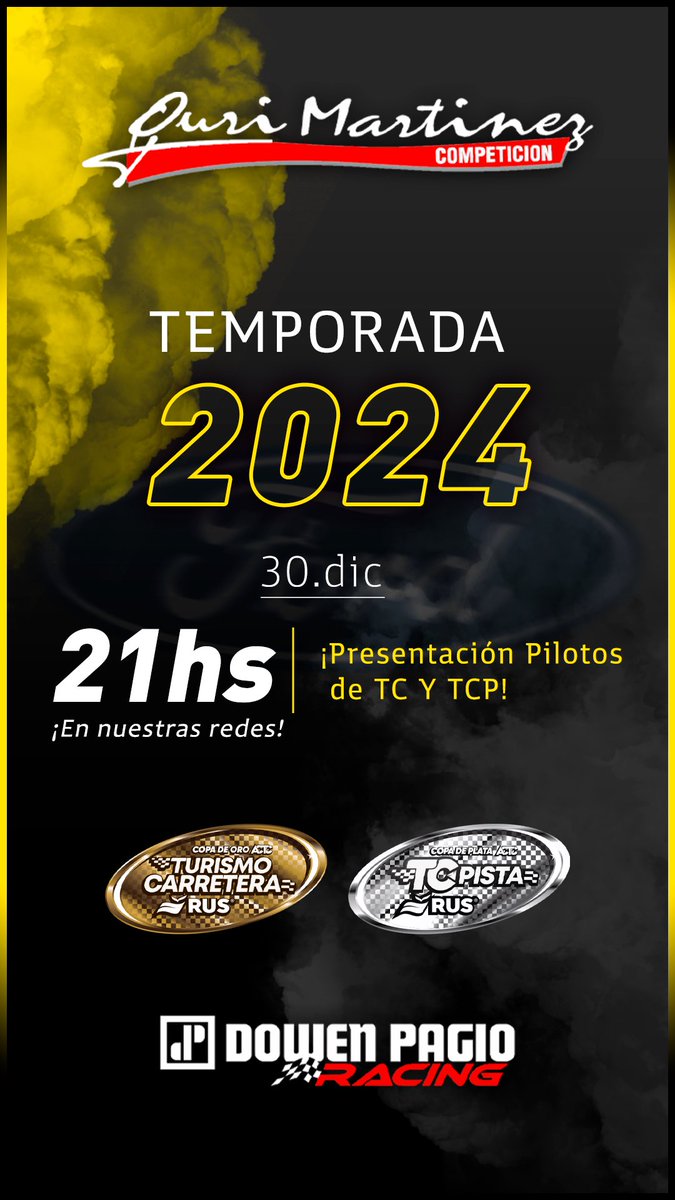 gmartinezcomp's tweet photo. 21hs en nuestras redes Presentamos a los pilotos de TCP y TC para el 2024💣💣 https://t.co/kOQnLeS9F3