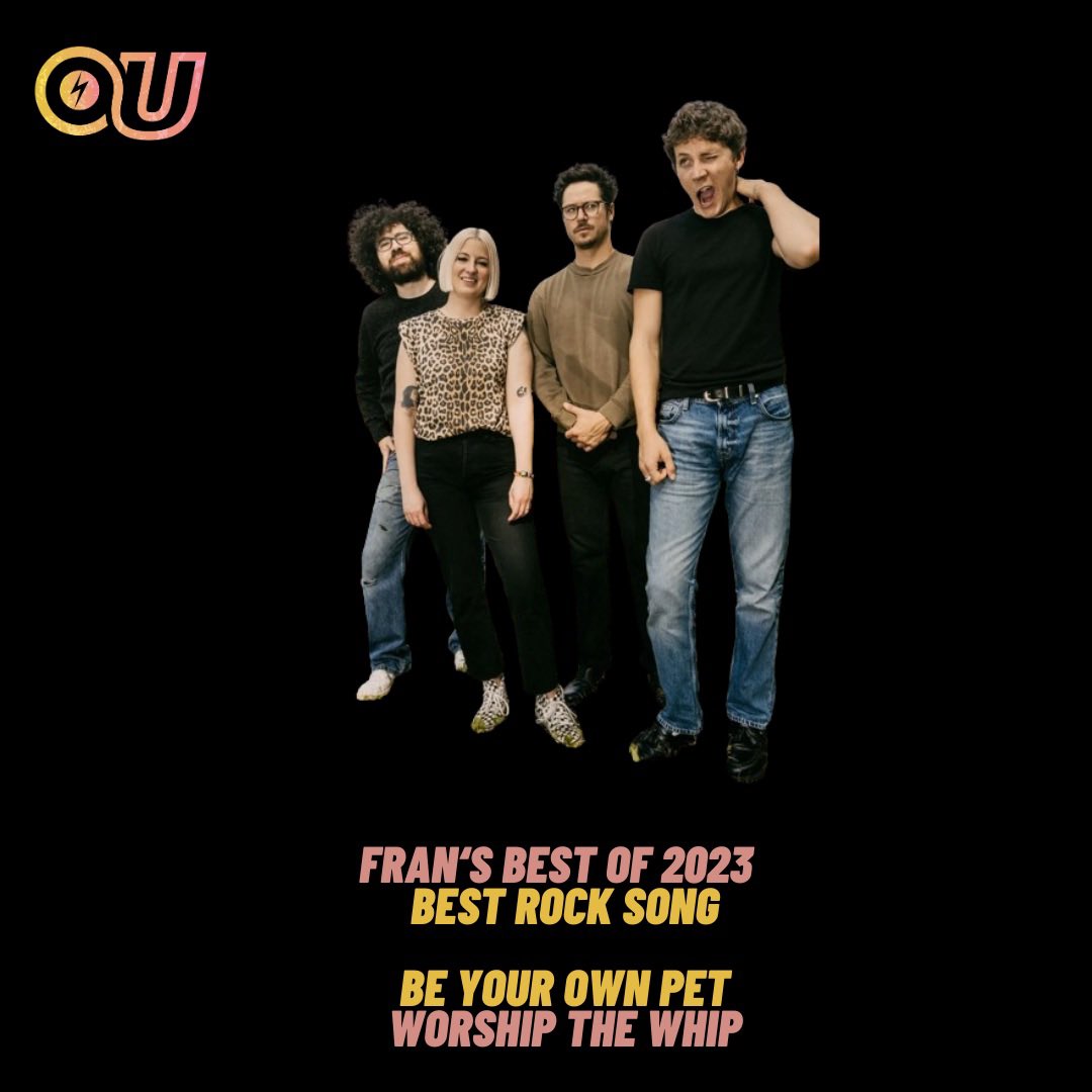 In our Best of 2023 episode, we’ve picked our top ten songs of the year - here are Fran’s selections 🎤 1/ be your own PET - Worship the Whip (Best Rock Song) youtu.be/Z8FGt7g2J3g?si… @byopband #BestOf2023 #BestMusic2023 #beyourownpet