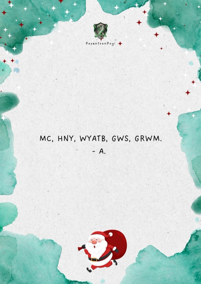 Di balik pintu kamar <a href="/curgve/">𝐊𝐢𝐳𝐚</a>, sang peri rumah meletakkan kado miliknya. 

“Selamat natal dan tahun baru~!”