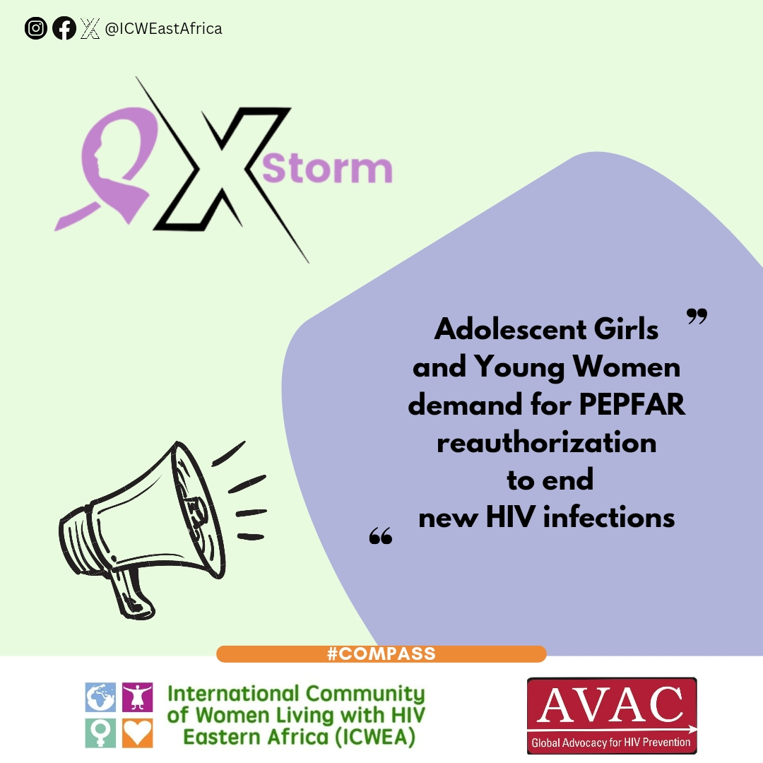ICWEastAfrica's tweet photo. Adolescent girls &amp; young women from Uganda, Tanzania, Zimbabwe, Zambia, and South Africa are urging the re-authorization of @PEPFAR to end new HIV infections by 2030.

Join us NOW! 

Cc: @HIVpxresearch @MoHCCZim @UNAIDS
@ParliamentZim @ParliamentofMw @USAmbGHSD
@Dareforprogress https://t.co/S69nEhtozw