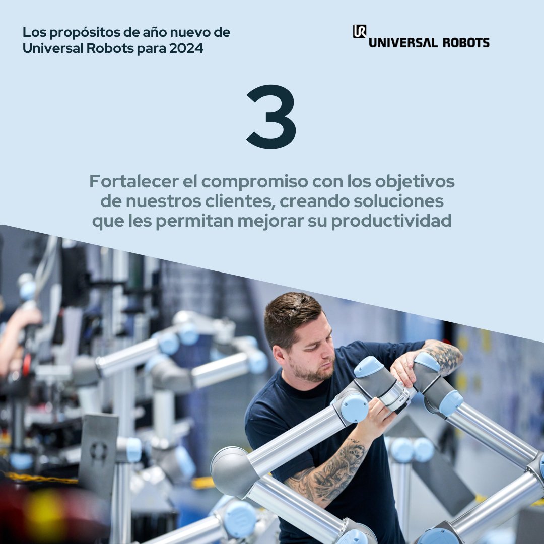 UR_Iberia's tweet photo. Encaramos un nuevo año y es momento de los buenos propósitos. En #UR lo tenemos claro: En 2024 seguiremos trabajando para mejorar las condiciones de trabajo en la #industria, ayudando a las empresas a mejorar su productividad y promoviendo la automatización para todos. https://t.co/bDOActy26k