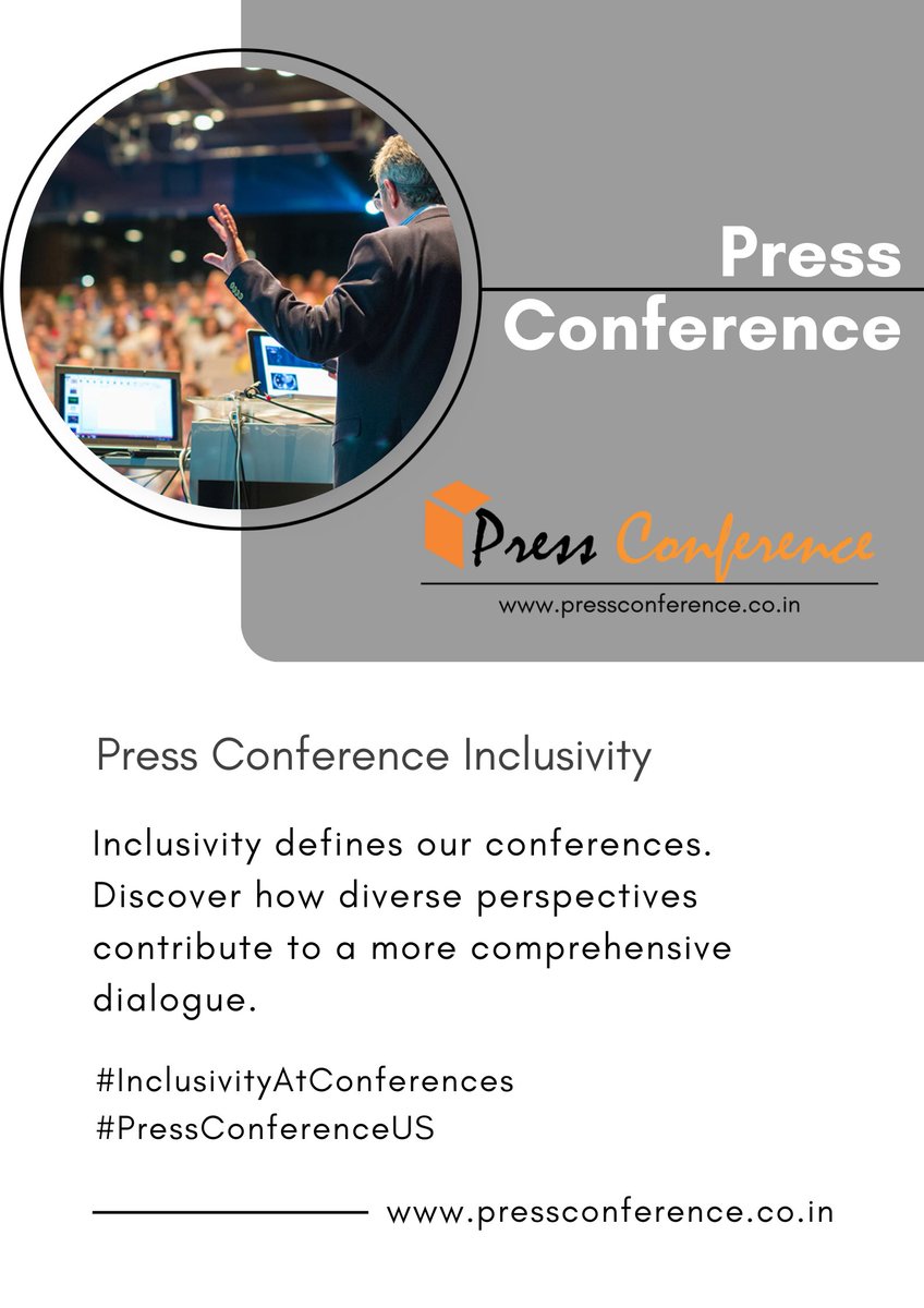 ConferenceUs's tweet image. Press Conference InclusivityInclusivity defines our conferences. Discover how diverse perspectives contribute to a more comprehensive dialogue. #InclusivityAtConferences #PressConferenceUS pressconference.co.in