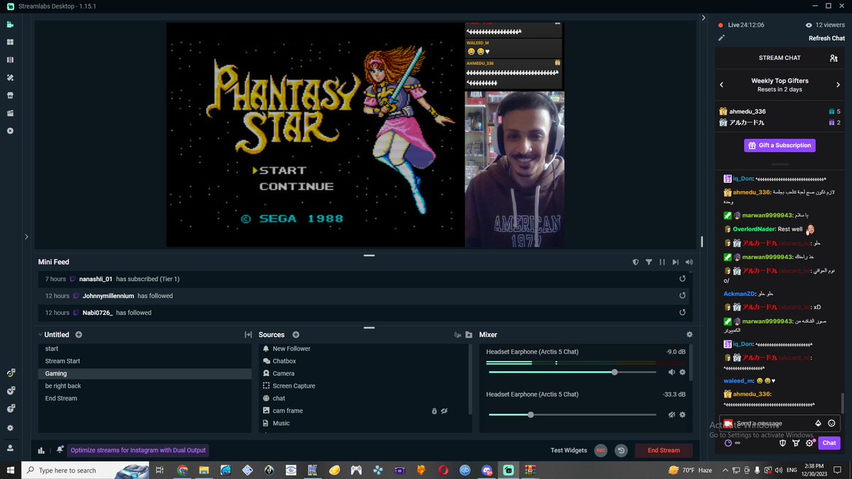 I have Beaten Phantasy Star in One Setting!
Special Thanks to <a href="/HCGSHOW/">Johnny Millenium</a> This is a Tribute for you and Congratulations on 15 Years on Youtube! 
Amazing Game! Way Ahead of its Time!

Phantasy Star | البث السنوي لمدة يوم كامل
twitch.tv/videos/2016910…