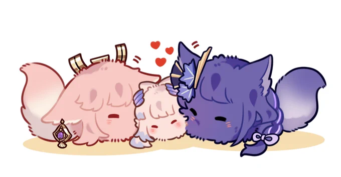 kokoeimiko furballs Thank you to  for getting me into them  #GenshinImpact #kokoeimiko