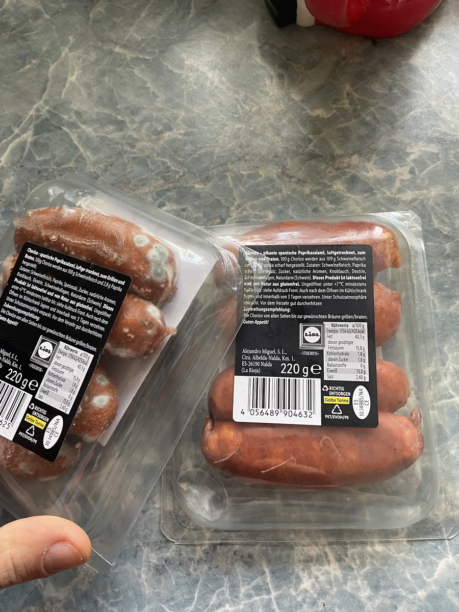 _zMad_'s tweet photo. Was ist da los @lidl gestern gekauft, gleich eingelagert heute morgen schaue ich in den Kühlschrank und eine Packung sieht so aus https://t.co/YtikCxXEVQ