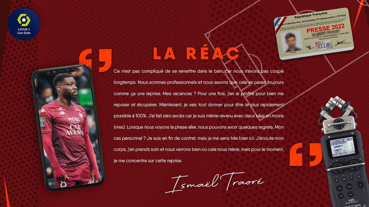 [ ℙ𝕣𝕠 ] 🎙️ Notre vice-capitaine s'est également présenté face à la presse. 🤝 @Ismael_Traore