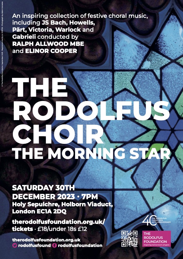 Rodolfus Choir (@rodolfuschoir) on Twitter photo Tickets still available online and on the door for our concert tonight at <a href="/HolySepulchreUK/">Holy Sepulchre London</a>! JS Bach 'Singet Dem Hern', Howells 'A Spotless Rose' and Gabrieli 'Jubilate Deo' just a few of the delights on our programme of reflective and festive music.
ticketsource.co.uk/the-rodolfus-f… Tickets still available online and on the door for our concert tonight at <a href="/HolySepulchreUK/">Holy Sepulchre London</a>! JS Bach 'Singet Dem Hern', Howells 'A Spotless Rose' and Gabrieli 'Jubilate Deo' just a few of the delights on our programme of reflective and festive music.
ticketsource.co.uk/the-rodolfus-f…