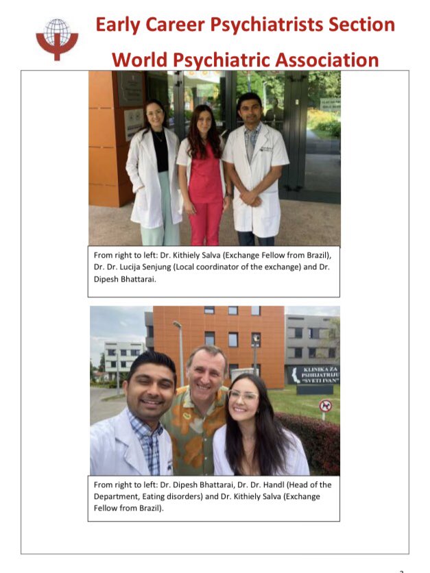 ecps_wpa's tweet photo. 📣Hot off the press📣 Check our last Newsletter of 2023 with articles from colleagues from across the world 🌍 from #WCP23 Congress in Vienna🇦🇹 &amp; World Psychiatry Exchange Program participants ✈️. Wishing you all a Happy, Healthy and Peaceful 2024 🤍🙏 https://t.co/swCuoDVvUH https://t.co/Z3EgFA1vp3