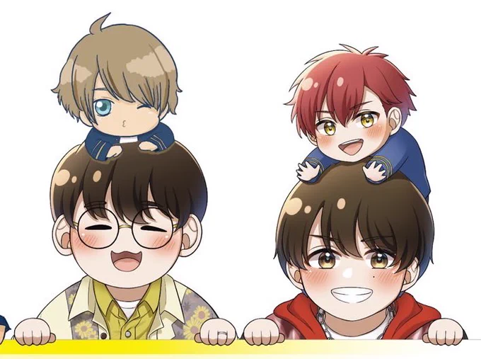 #今年も残りわずかなのでお気に入りの4枚を貼る中の人編パスカラのフラスタ用の絵が1番気に入ってる(※1枚目!合作なので一応自分が描いたとこだけ…!でも頭の上のかわいい純くんはハニーちゃん作です!) 