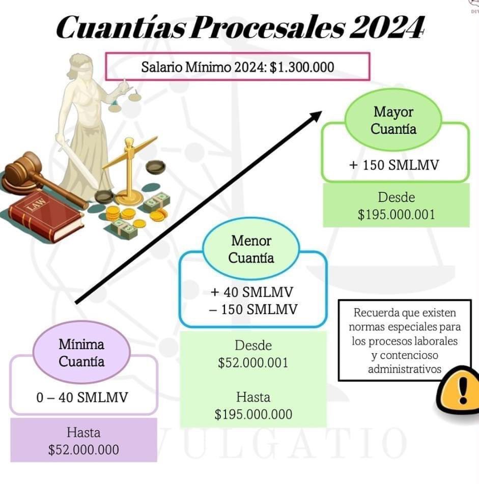 ASUNTOSLEGALESS's tweet photo. Cuantías 2024 https://t.co/21phpr12rd