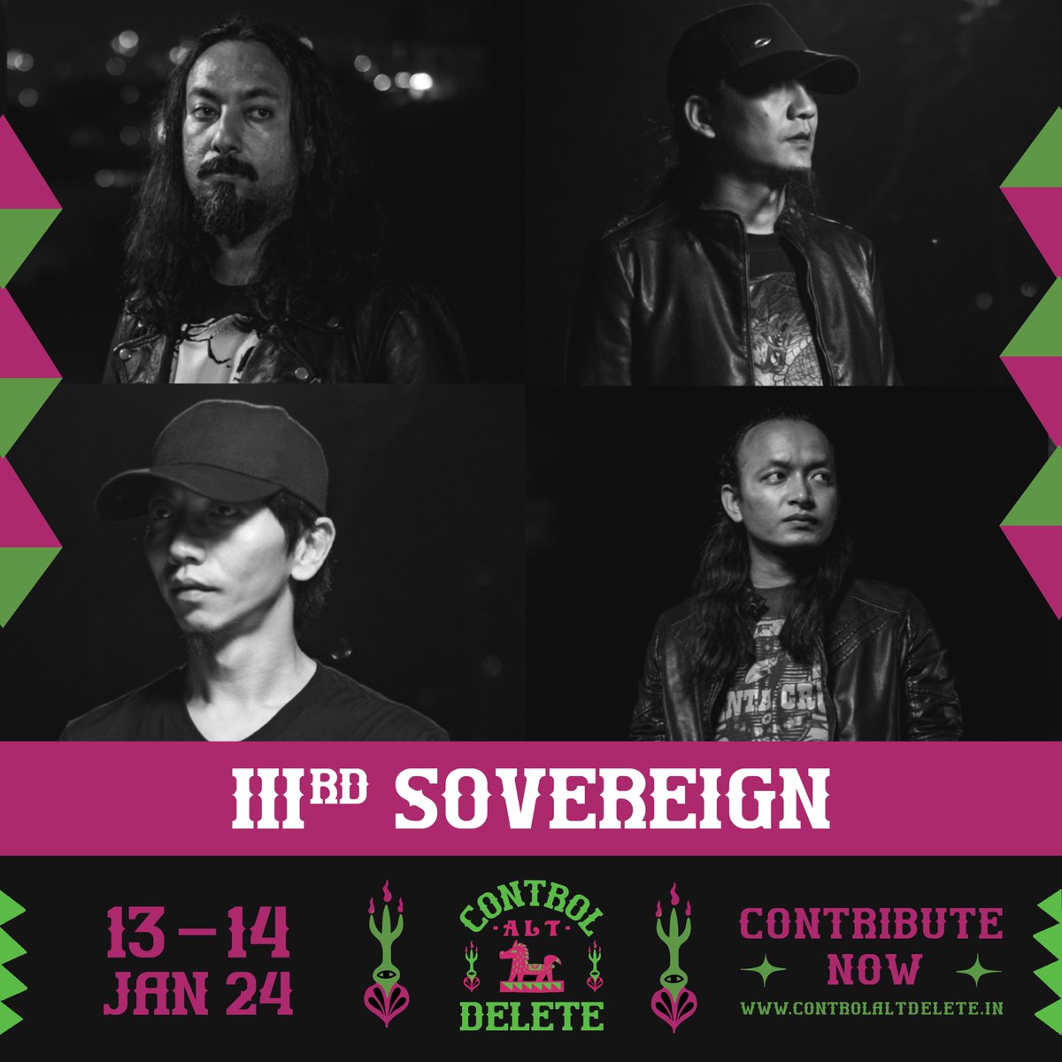 CtrlAltDel8's tweet photo. Dive into the abyss with @thirdsovereign! 🤘Hailing from Aizawl in Mizoram, this legendary act delivers pure, authentic, uncompromising, and unadulterated death metal.
Drop some 🤑 moola on https://t.co/kcMIvNzyz7
#ControlALTDeleteIn #CAD13 #indianindie #indianrock #indianmetal https://t.co/YIkwn7FRu1