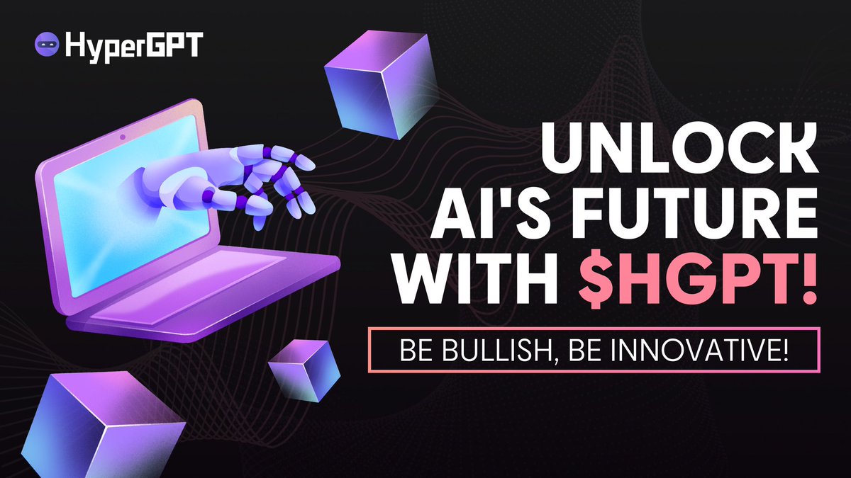 Ready to ride the bullish wave? 📈
$HGPT tokens are the key to unlocking the full potential of the HyperGPT platform! 

Use them for seamless transactions in the AI Marketplace and get your hands on cutting-edge AI products. 💡

But wait, there's more! Grab $HGPT, dive into