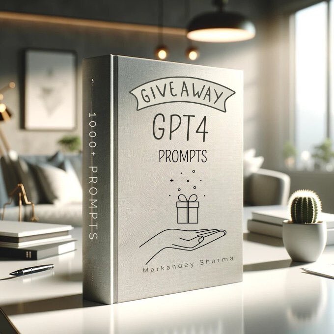 TechByMarkandey's tweet image. Prompt engineers make $100,000- $300,000 per year.

That&apos;s why I built &quot;1500+ GPT4 Prompts&quot;   

❤️Email Marketing  
🩵Story Telling  
🩷Social Media  
❤️‍🔥Productivity    

𝐖𝐨𝐫𝐭𝐡 $400, 𝐛𝐮𝐭 FREE 𝐭𝐨𝐝𝐚𝐲!    

To get it, just:     

1. Like and Repost    

2. Reply…