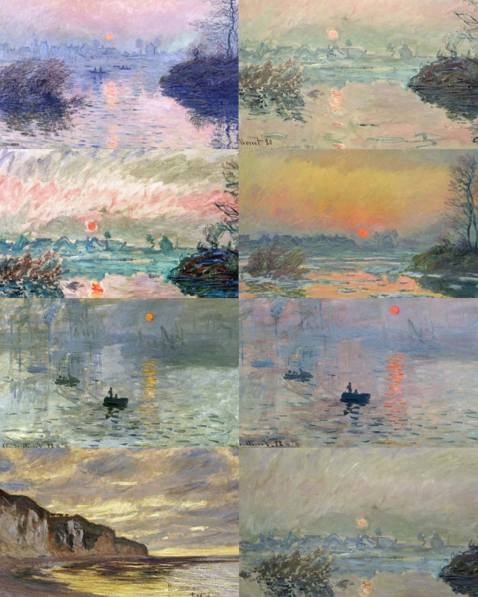 solace of claude monet sunsets.