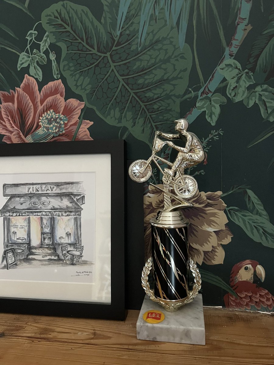 davelochhead's tweet photo. @chrishoy - moving house and wondering at 38 if it’s time to no longer have one of your bmx trophies on the mantle piece. Story goes that your house was too full of medals and so your parents started distributing them around the distant family members. Shout if you’d like it back https://t.co/wIKSN8eMcn