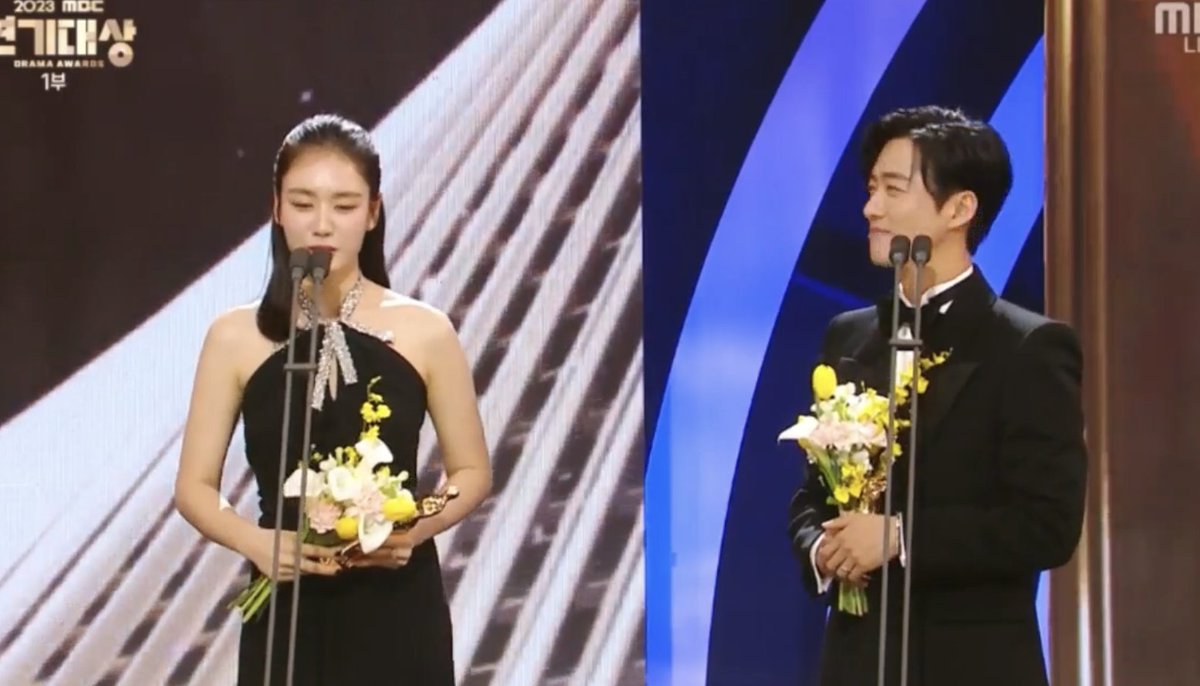 Congratulations #NamkoongMin and #AhnEunJin of #MyDearest for winning Best Couple at #MBCDramaAwards2023 🤍