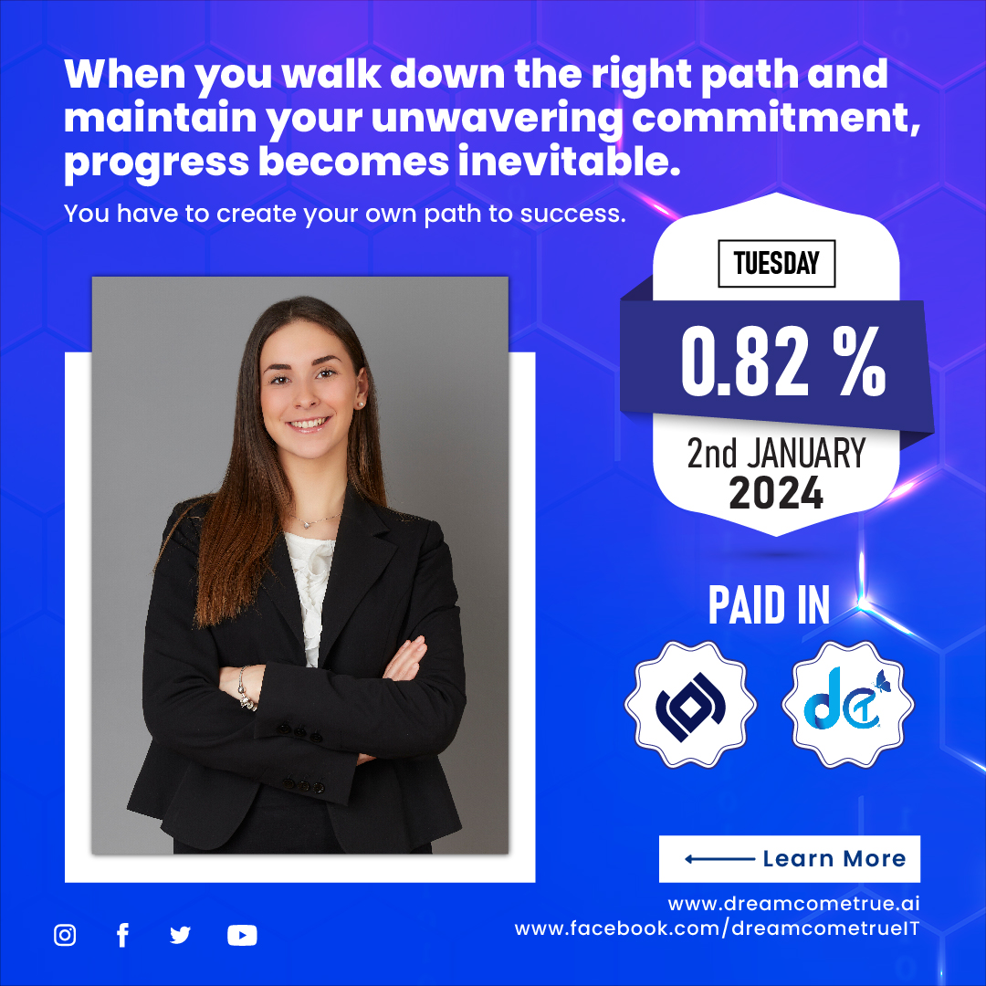 When you walk down the right path and maintain your unwavering commitment, progress becomes inevitable.
You have to create your own path to success.
Walk with us through greatness at dreamcometrue.ai