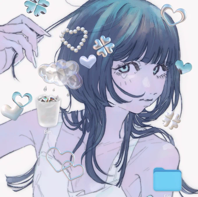 #2023年自分が選ぶ今年の4枚 2023年かわいいのいっぱい描きました.