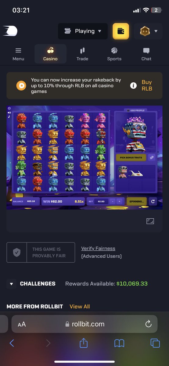 Matti120T's tweet photo. @rollbitcom https://t.co/bkxothBXUm