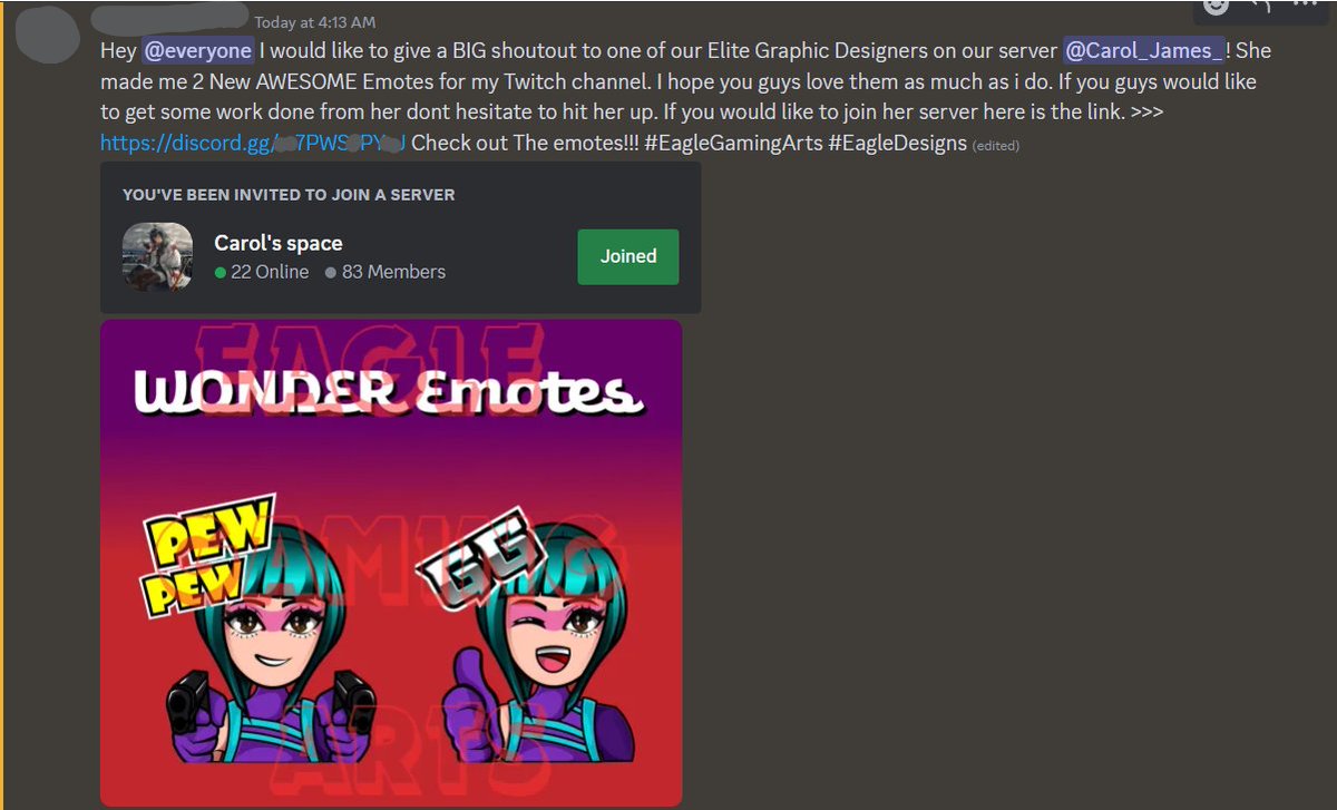EagleGamingArts's tweet photo. Check out this amazing shoutout for our dedicated artist @Carol_James_ by her client
#Commission #drawing #artwork #animegirl #animetwt #commissionart #Vtuber #Vtuber #eaglearts #eagledesigns #halloweencostume #halloweencommissionsopen #halloweenseason #streamingdesigns https://t.co/RIX297QKbi