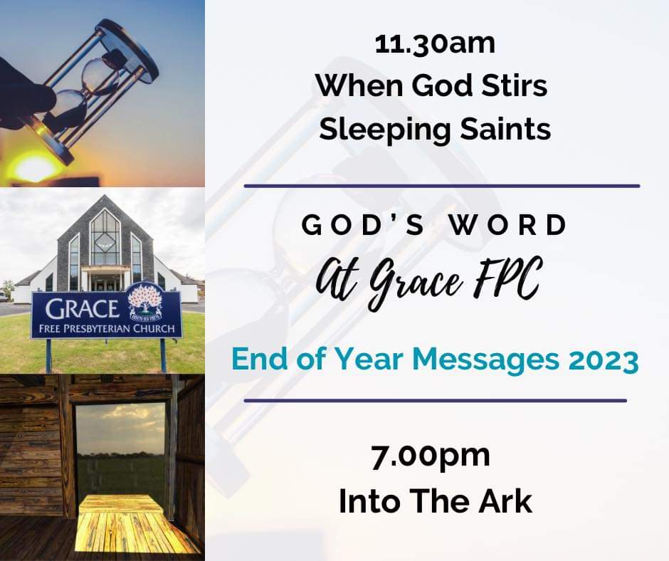 ArdsFPC's tweet photo. Our meetings tomorrow:
11.30am Morning Worship
7.00pm Evening Gospel Service
All are most welcome.
@ArdsFPC #gfpc #Sunday #evidence #God #NewYear2024 #salvation https://t.co/3vV0vKA1fo
https://t.co/KDL4fUyJCQ #livebroadcast
#sermonaudio https://t.co/SydT9DQahz