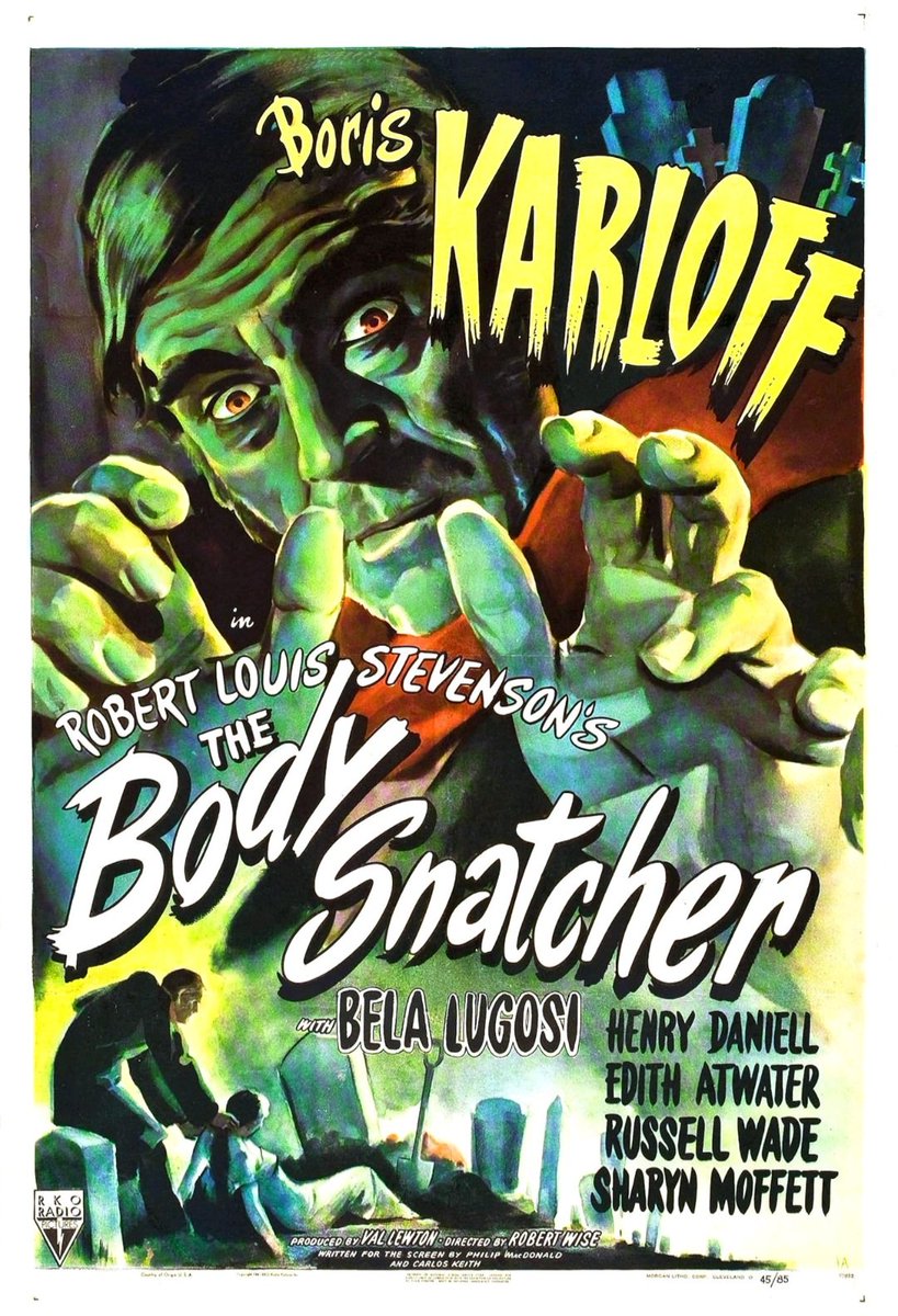 TheFilmFair's tweet photo. 4 Horror films 1 year - 1945 #DeadOfNight #HouseOfDracula #IsleOfTheDead #TheBodySnatcher https://t.co/5a6PdD3juA