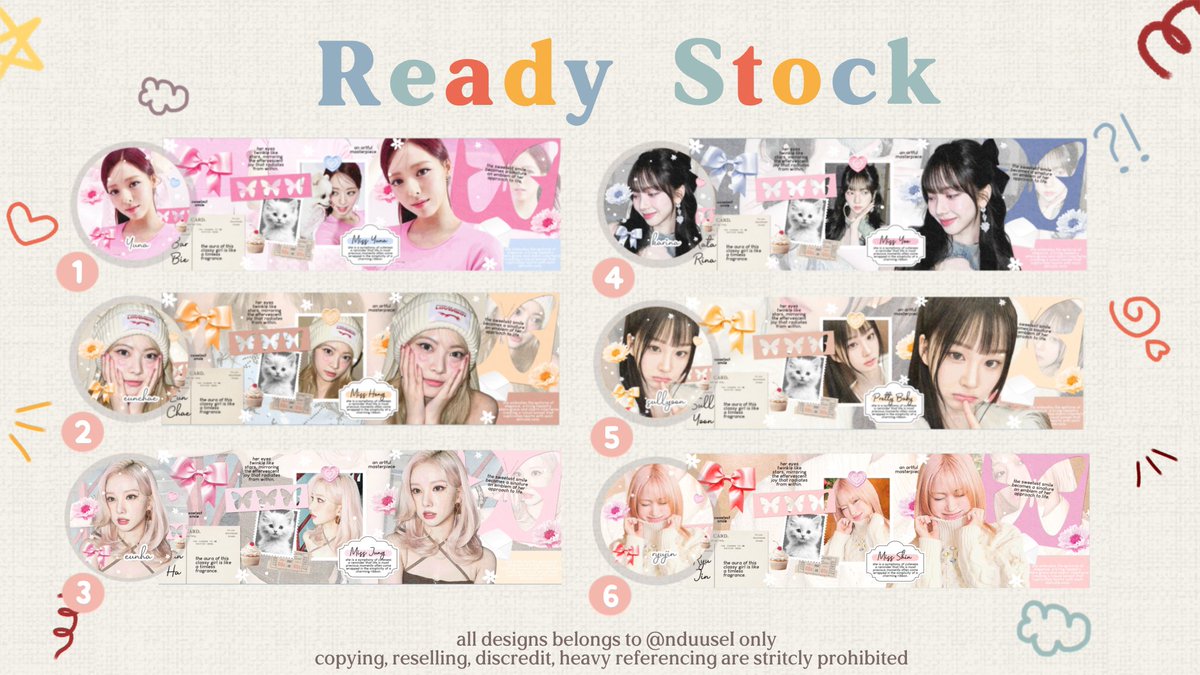 nduuseI's tweet photo. help rt, thank you 💗

khusus hari ini aku jual layout ini dari 14k menjadi 10k udah free retext yaa, mau bersih bersih layout ready stock. yuk buruan dijemput layoutnya 🤩💗

( #zonauang #zonajajan #zonaba ) https://t.co/19Qjwy4CHC