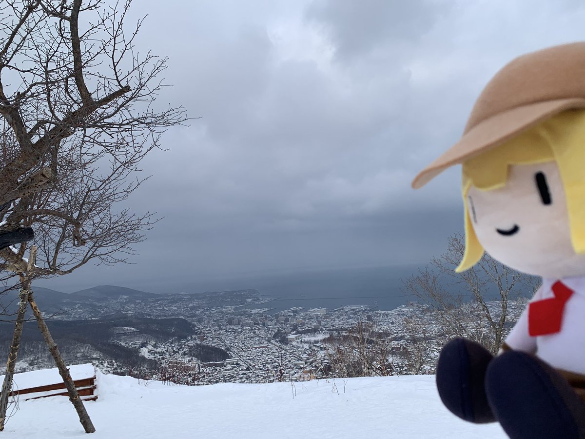 My first time seeing and touching snow! Hokkaido ft. Smol Ame (I hope she doesn't kill me in my sleep) #ameliaRT