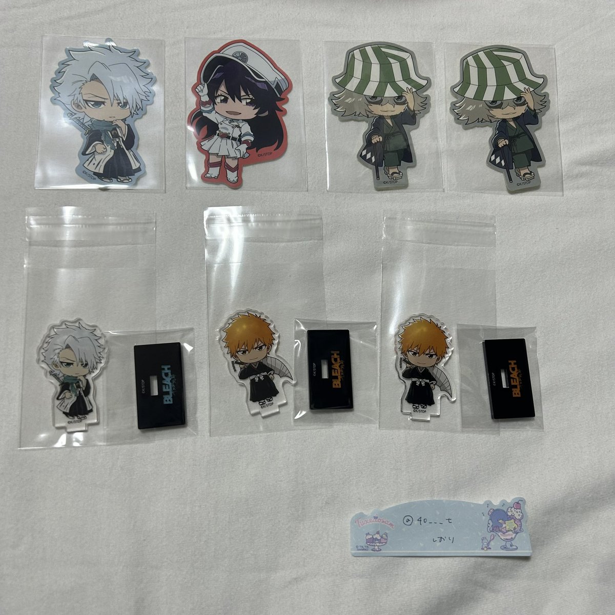 【交換】BLEACH ジャンフェス THEキャラ インスタントフォト風ブロマイド アクスタ ステッカー

《譲》
一護、ルキア、平子、アスキン、山本、更木、日番谷、白哉、バンビエッタ、浦原

《求》
ハッシュヴァルト、バズビー

ハッシュヴァルト含むお取引優先。
郵送交換。
お気軽にお声掛けください。