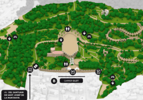 🗺️📍 Don't get lost with the Park Güell Map! Navigate through Gaudí's whimsical park with ease and make the most of your visit. 🗺️ #321Barcelona.com #LoveBCN