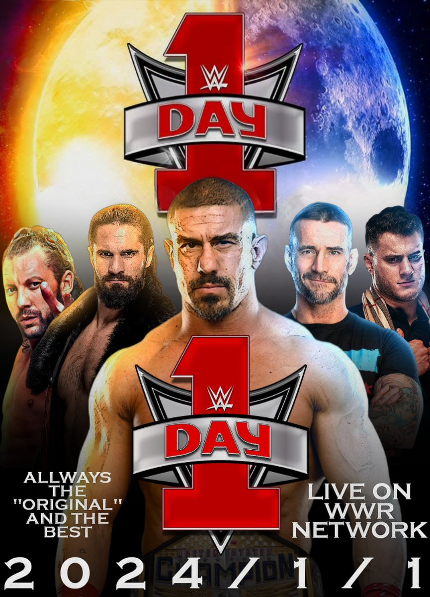WrestlingWwr's tweet photo. كارد عرض داي ون 2024 يوم الاثنين القادم باذن الله، بيكون اول عروض العام الجديد و باذن الله بيكون عام أفضل من اللي سبقه اكتب توقعاتك لكل النزالات في تغريدة واحده و اللي بيجيب كل التوقعات صح بياخذ 20 نقطة 
البوستر من: @aziz_mch1122 
الكارد من: @FARESHPK https://t.co/tKmZoWgQbk