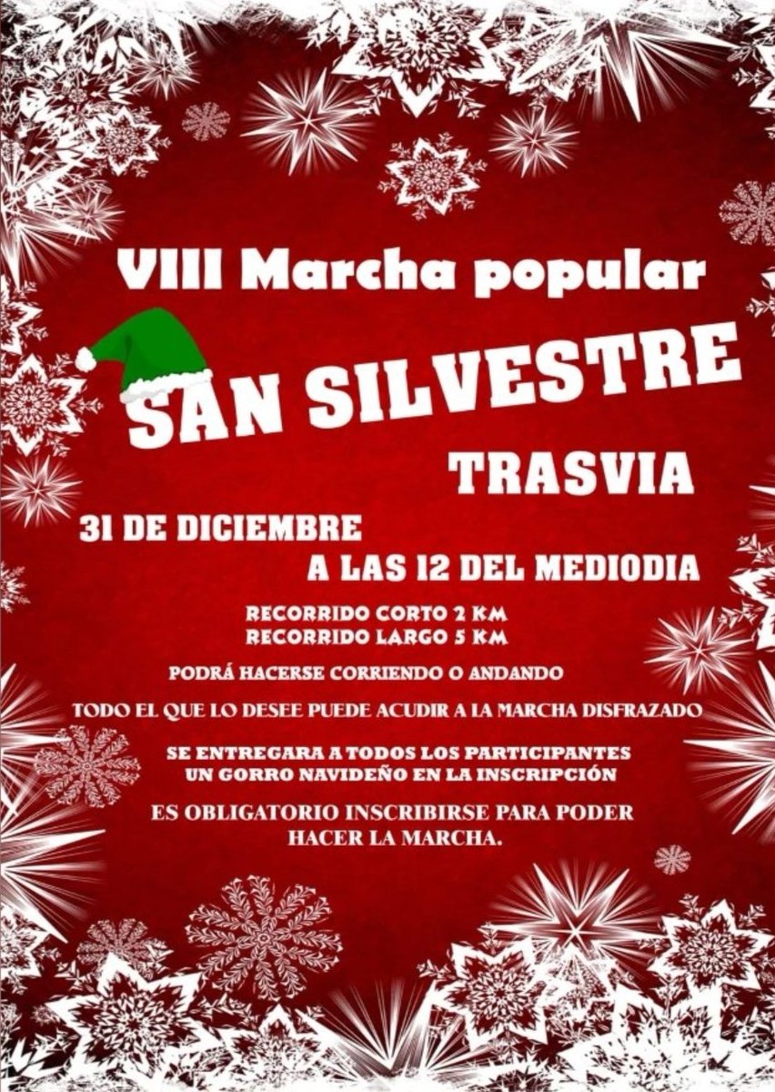 PalaComillas's tweet photo. Despedimos el año en la ya tradicional #SanSilvestre de Trasvía. 
¿¿Quién nos acompaña?? https://t.co/GORCWhdigg