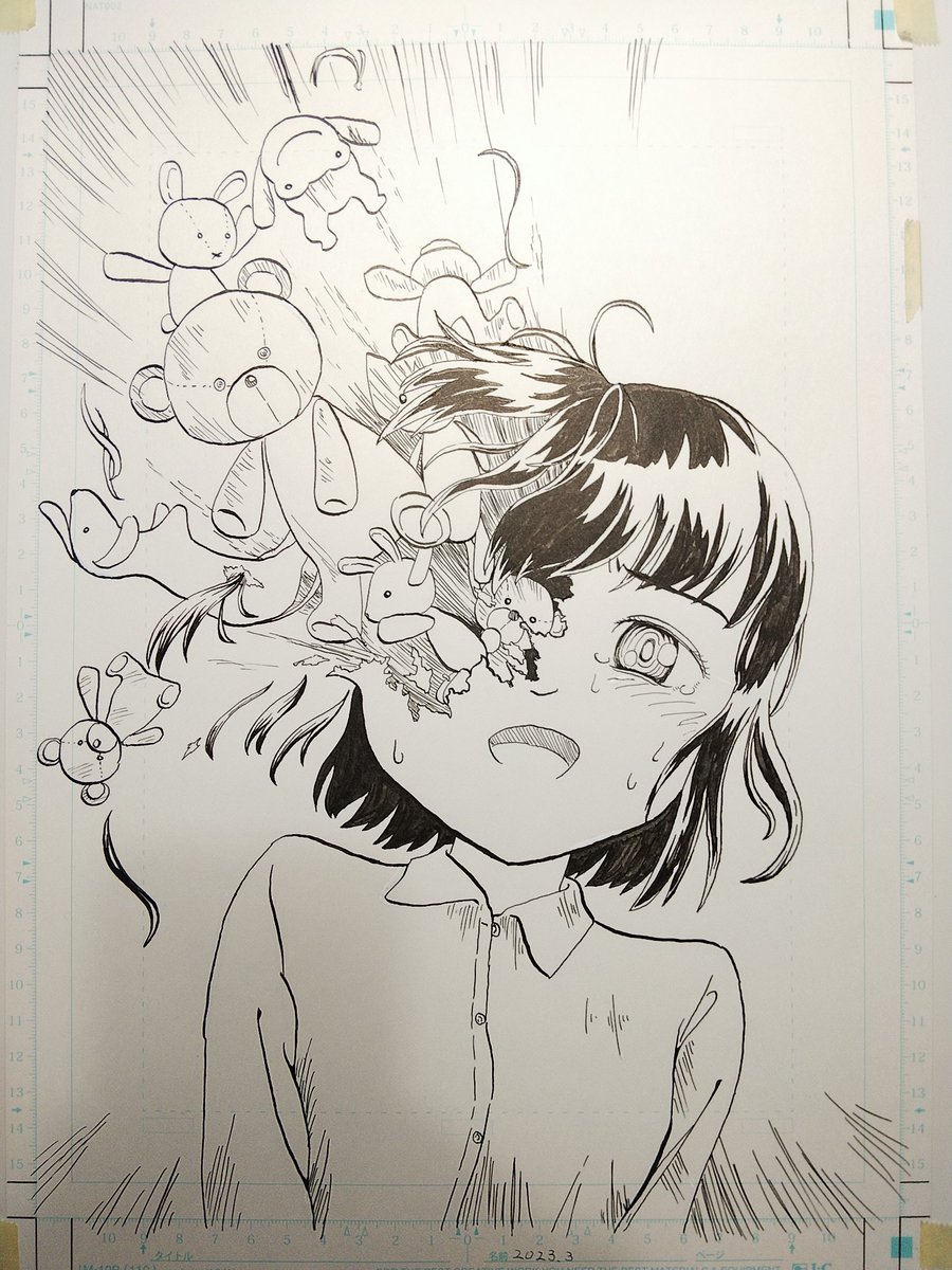 #2023年自分が選ぶ今年の4枚 12月コミティア新刊のページ埋めに描いたイラスト(1枚目)が一番お気に入りかもしれない