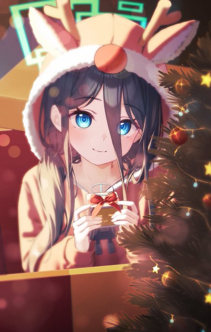 「black hair christmas」 illustration images(Latest)