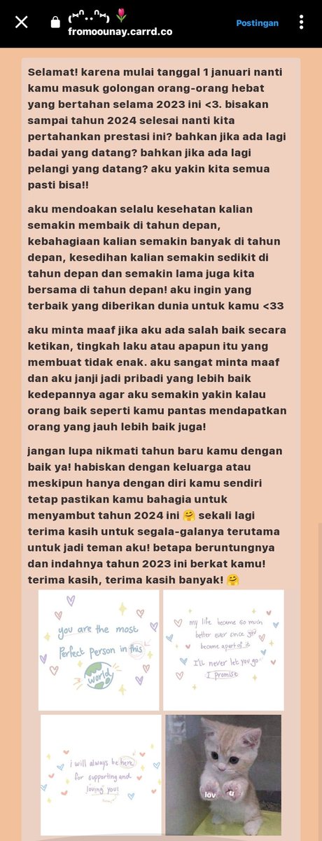 dapet dari pacar suga <a href="/moounayi/">Moony</a> 🥹🤍. terima kasih banyak ya unay cantik, aku senang dapetin ini...semoga doa dan kata-kata baik nya balik ke kamu ya!! Aamiin, i love you soooo much. AKUUU SAYANG KAMU BANGETTT