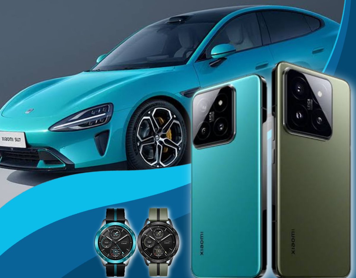 Xiaomi, 29 Aralık tarihinde tanıttığı ilk elektrikli modeli Xiaomi SU7'nin renkleriyle eşleşen #Xiaomi 14 Pro ve Watch S3 modellerini de tanıttı. Aqua Blue ve Verdant Green olarak adlandırılan yeni renk seçenekleri ile modeller satışa sunuldu.

#XiaomiSU7 #xiaomi14 #watchs3