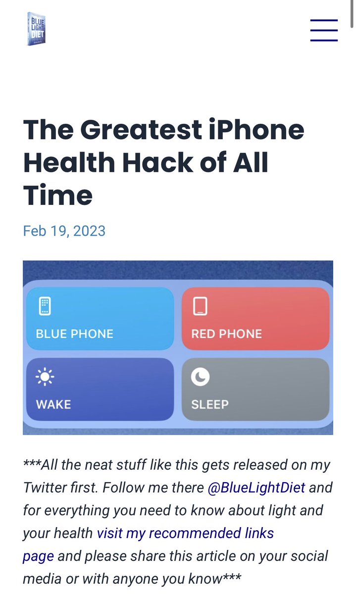 ⚡️ The Blue Light Diet ⚡️ tweet media