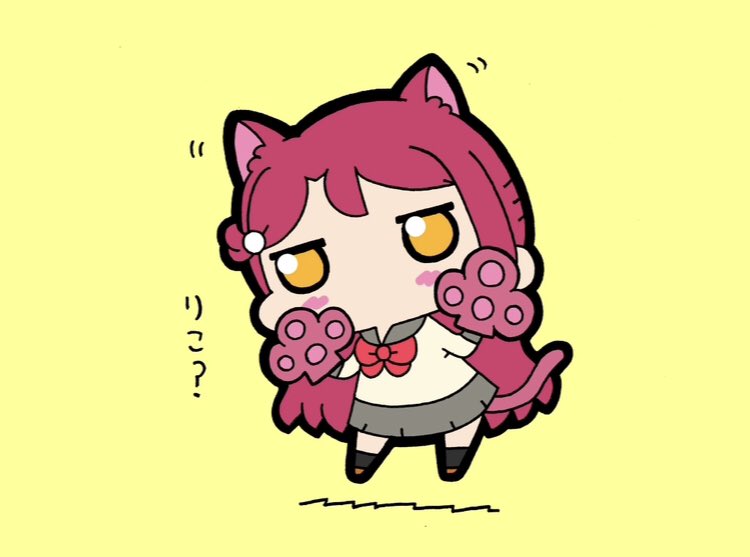 sakurauchi riko 1girl animal ears school uniform cat ears tail solo chibi  illustration images