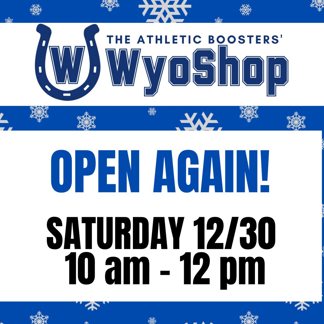Wyoming Athletic Boosters (@wyoboosters) on Twitter photo OPEN TODAY for you to make those exchanges and spend your gift certificates! <a href="/WyomingSports/">Wyoming Athletics</a> OPEN TODAY for you to make those exchanges and spend your gift certificates! <a href="/WyomingSports/">Wyoming Athletics</a>