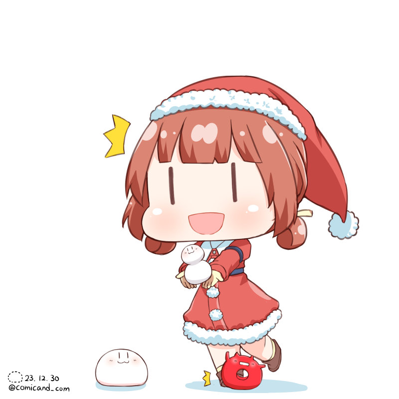 艦これ「よーつ、このクリスマスって、好っき好っきー。 ケーキおいし あっ、松のあねごー!」|しろまる@琵琶湖がある滋賀県近江八幡市のクリエイターのイラスト