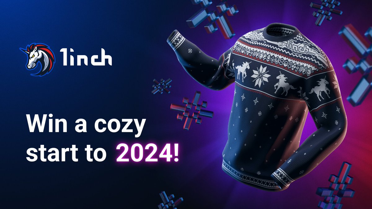 🎁 Join our contest for a chance to win one of 6 #1inch sweaters and jazz up your 2024 style!

✅ To enter: LIKE &amp; RT this tweet and make sure your 💌 DMs are open for a surprise.

Winners will be picked randomly.

Contest ends Jan 8 - don't miss out! 🌟

#raffle #NewYear2024