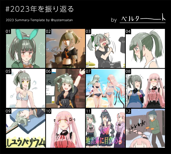 #2023年を振り返る
基本的に夕張か由良張でした!
8月の由良さんが10月にパワーアップしてる点も注目ポイントです 
