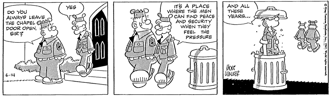 jamersontiossi's tweet image. #BeetleBailey agora eu sei de onde #Highlander tirou aquela ideia.