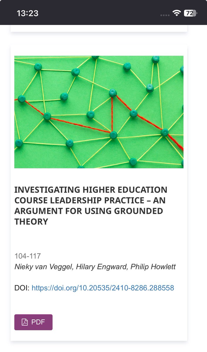 Nieky_vV's tweet photo. ❗️🚨New paper alert 🚨❗️
Great end to 2023! A new publication in Advanced Education by @happeehil , @sciencepgceARU and I arguing for use of #GroundedTheory for researching course leadership practice.
https://t.co/AYh2hbrDsE
#CourseLeadership #GTM #ARUEdD https://t.co/11aJDhCkgi
