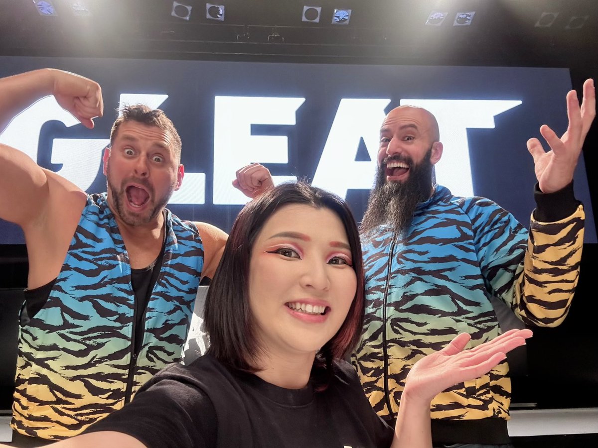 AEW family in GLEAT, Japan!! I know Ibushi san was there too but couldn’t find him!!!! #GLEAT #AEW